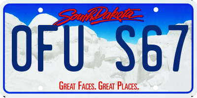 SD license plate 0FUS67