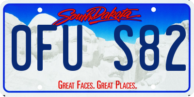 SD license plate 0FUS82