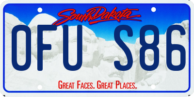 SD license plate 0FUS86
