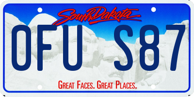 SD license plate 0FUS87