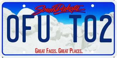SD license plate 0FUT02