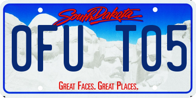 SD license plate 0FUT05