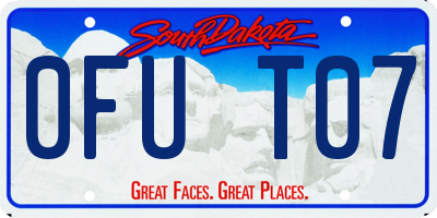 SD license plate 0FUT07