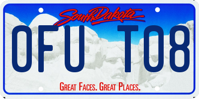 SD license plate 0FUT08