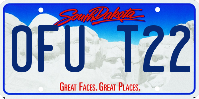 SD license plate 0FUT22