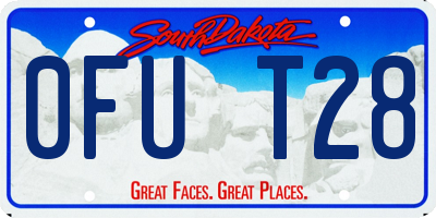 SD license plate 0FUT28