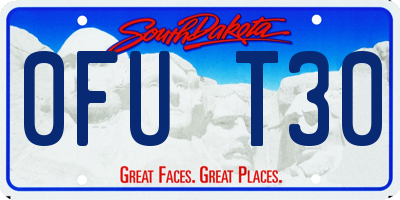 SD license plate 0FUT30