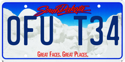 SD license plate 0FUT34
