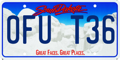 SD license plate 0FUT36