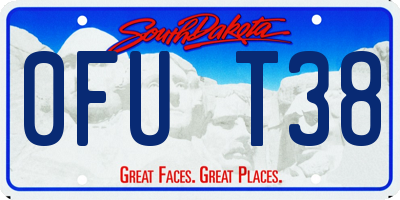 SD license plate 0FUT38