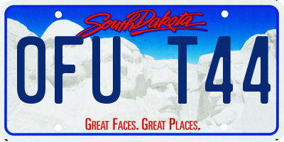 SD license plate 0FUT44