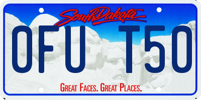 SD license plate 0FUT50