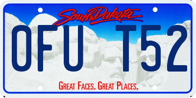 SD license plate 0FUT52