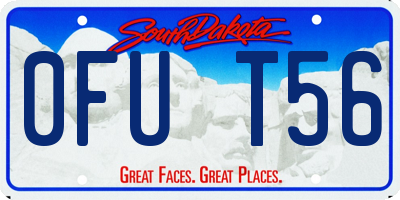 SD license plate 0FUT56