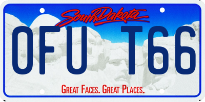 SD license plate 0FUT66