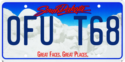 SD license plate 0FUT68