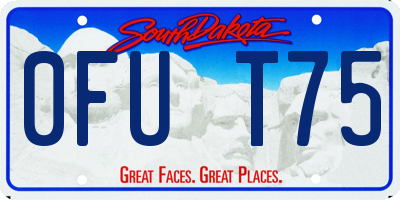 SD license plate 0FUT75
