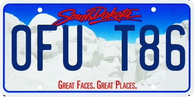 SD license plate 0FUT86