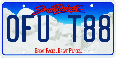 SD license plate 0FUT88
