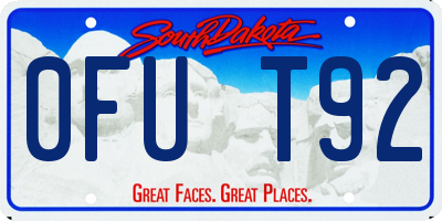 SD license plate 0FUT92