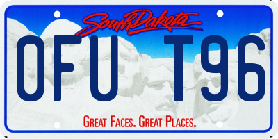 SD license plate 0FUT96