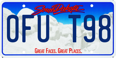 SD license plate 0FUT98