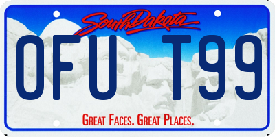 SD license plate 0FUT99