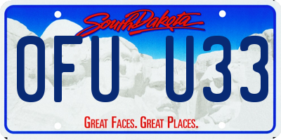 SD license plate 0FUU33
