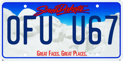 SD license plate 0FUU67