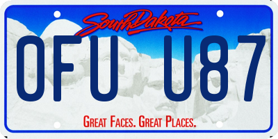 SD license plate 0FUU87