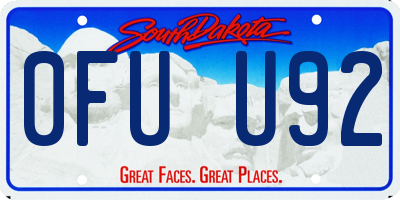 SD license plate 0FUU92