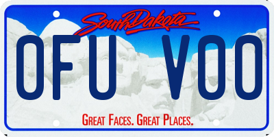 SD license plate 0FUV00