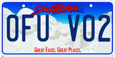 SD license plate 0FUV02