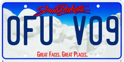 SD license plate 0FUV09
