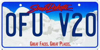 SD license plate 0FUV20