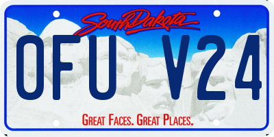 SD license plate 0FUV24