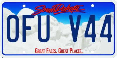 SD license plate 0FUV44