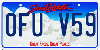 SD license plate 0FUV59