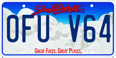 SD license plate 0FUV64