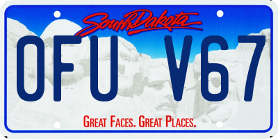 SD license plate 0FUV67