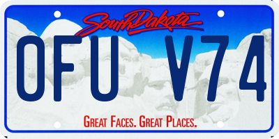 SD license plate 0FUV74