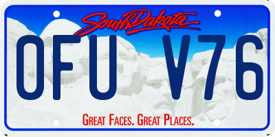 SD license plate 0FUV76