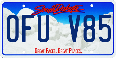 SD license plate 0FUV85