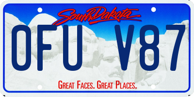 SD license plate 0FUV87