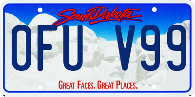 SD license plate 0FUV99