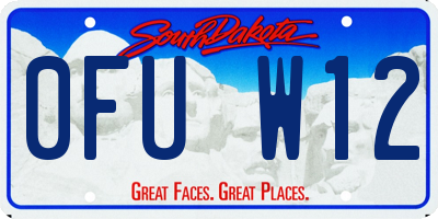 SD license plate 0FUW12