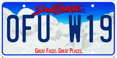 SD license plate 0FUW19