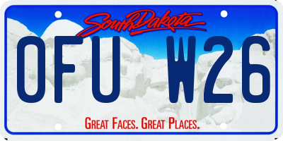 SD license plate 0FUW26