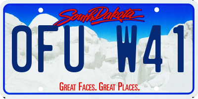SD license plate 0FUW41