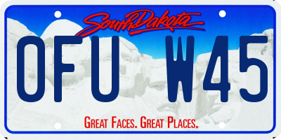 SD license plate 0FUW45